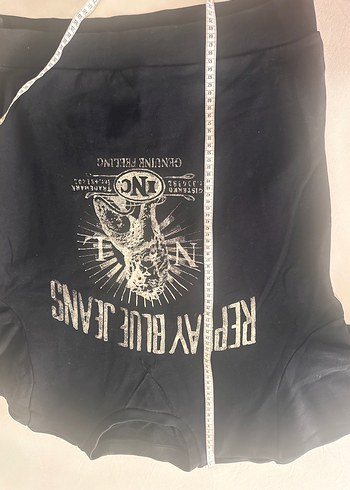 Replay Siyah Baskılı Denim Sweatshirt - Görsel 3