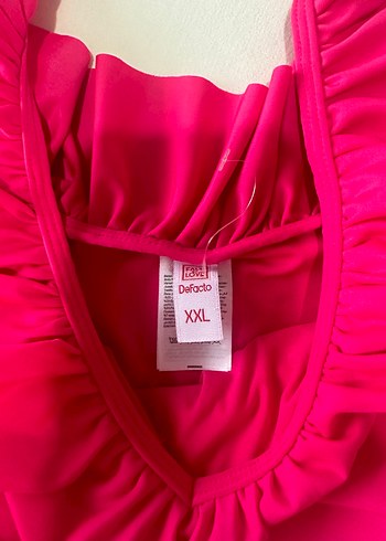 Pembe Fırfırlı Askılı Kadın Mayo - Görsel 2