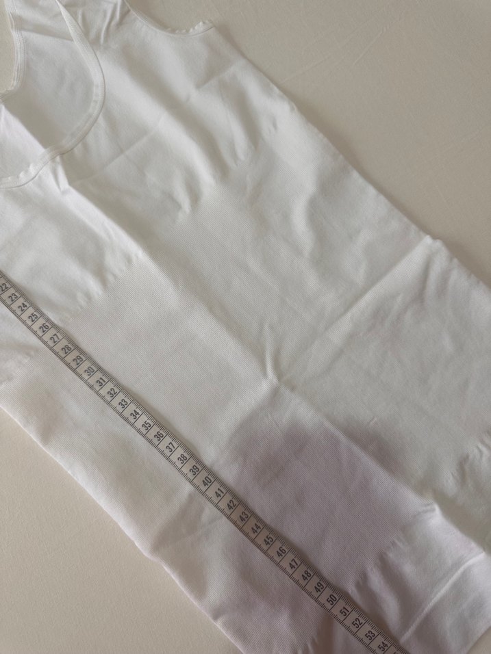 Beyaz Kolsuz Basic Kadın korse Atlet - Görsel 4