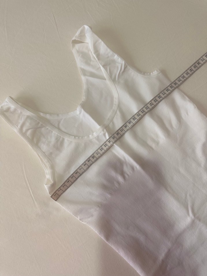 Beyaz Kolsuz Basic Kadın korse Atlet - Görsel 2