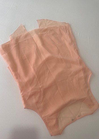 Bej Transparan Kolsuz Kadın Bluz - Görsel 5