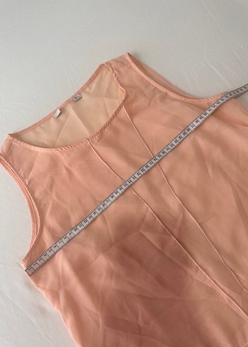 Bej Transparan Kolsuz Kadın Bluz - Görsel 3