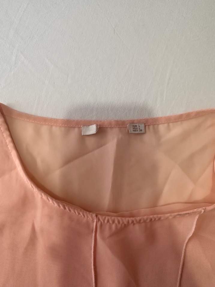 Bej Transparan Kolsuz Kadın Bluz - Görsel 2