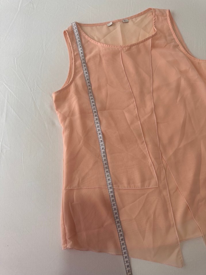 Bej Transparan Kolsuz Kadın Bluz - Görsel 4