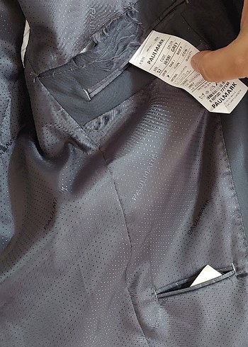 Gri yeni takim elbise 52/6 beden modern kesim - Görsel 3