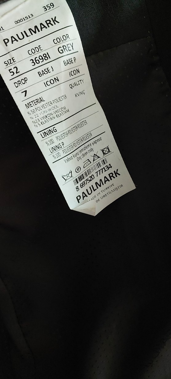 Gri yeni takim elbise 52/6 beden modern kesim - Görsel 2