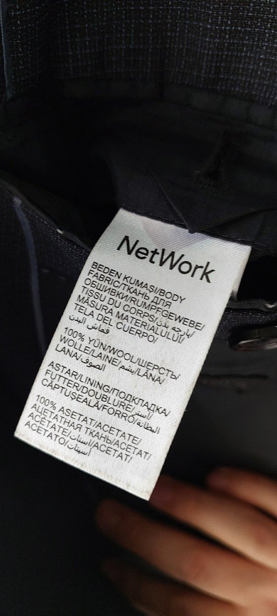 Network notch Yaka %100 yün her mevsime uygun kumaşı 1.sinif - Görsel 2