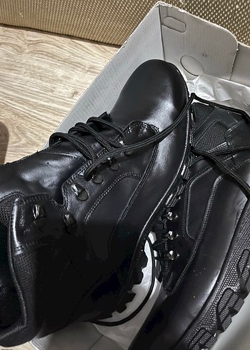 Siyah Bağcıklı ve Tokalı Erkek Biker Bot - Görsel 3