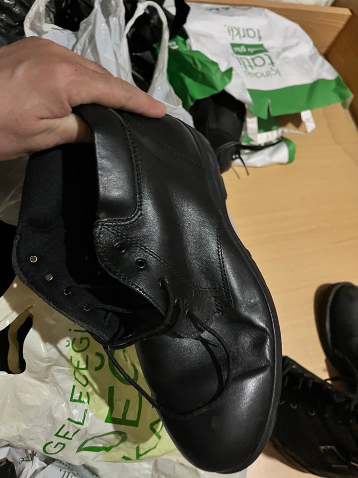 Siyah Erkek Kauçuk Goth Bot - Görsel 2