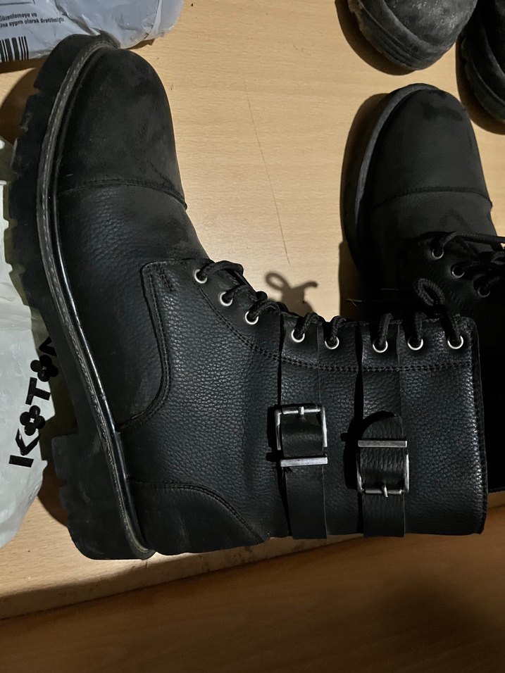 Siyah  Erkek Goth Botları - Görsel 2