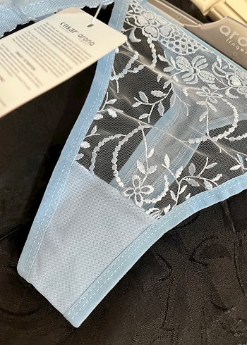 Nakışlı Mini Bohem Tarzı Mavi Sütyen - Görsel 4