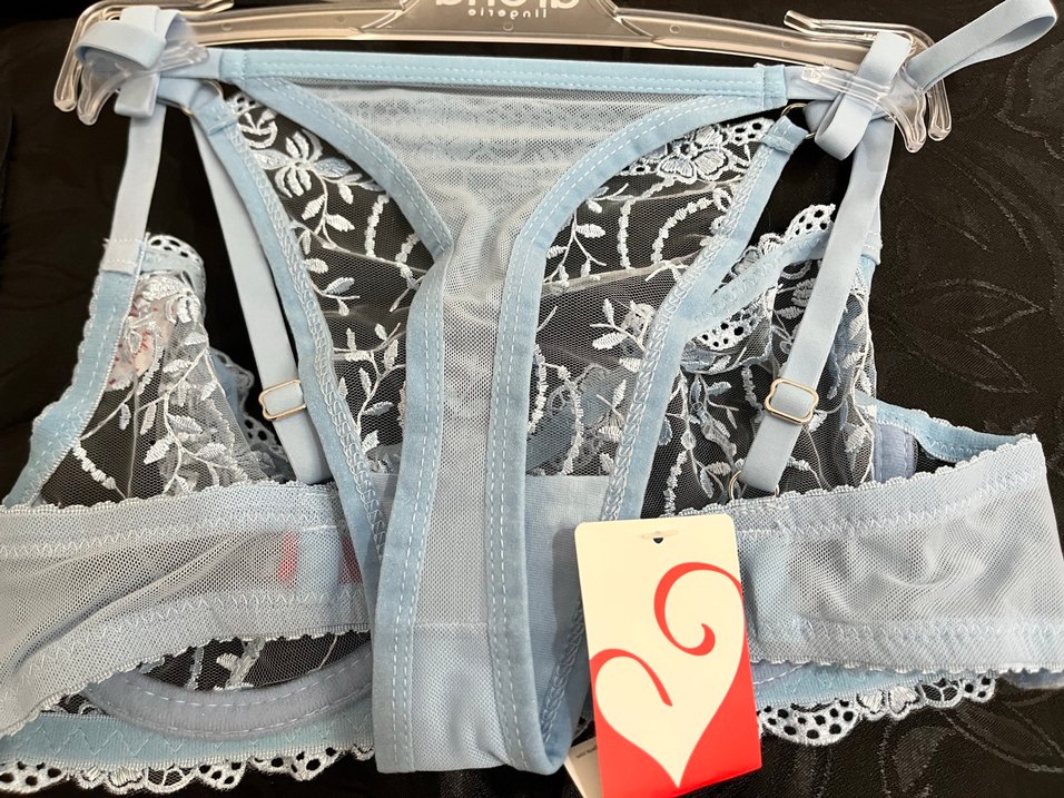 Nakışlı Mini Bohem Tarzı Mavi Sütyen - Görsel 5