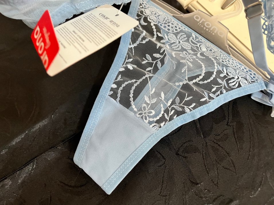 Nakışlı Mini Bohem Tarzı Mavi Sütyen - Görsel 4