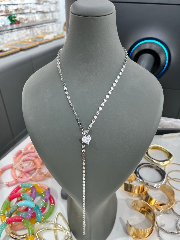 Zincir Detaylı Çok Renkli Uzun Kadın Kolye - Görsel 2