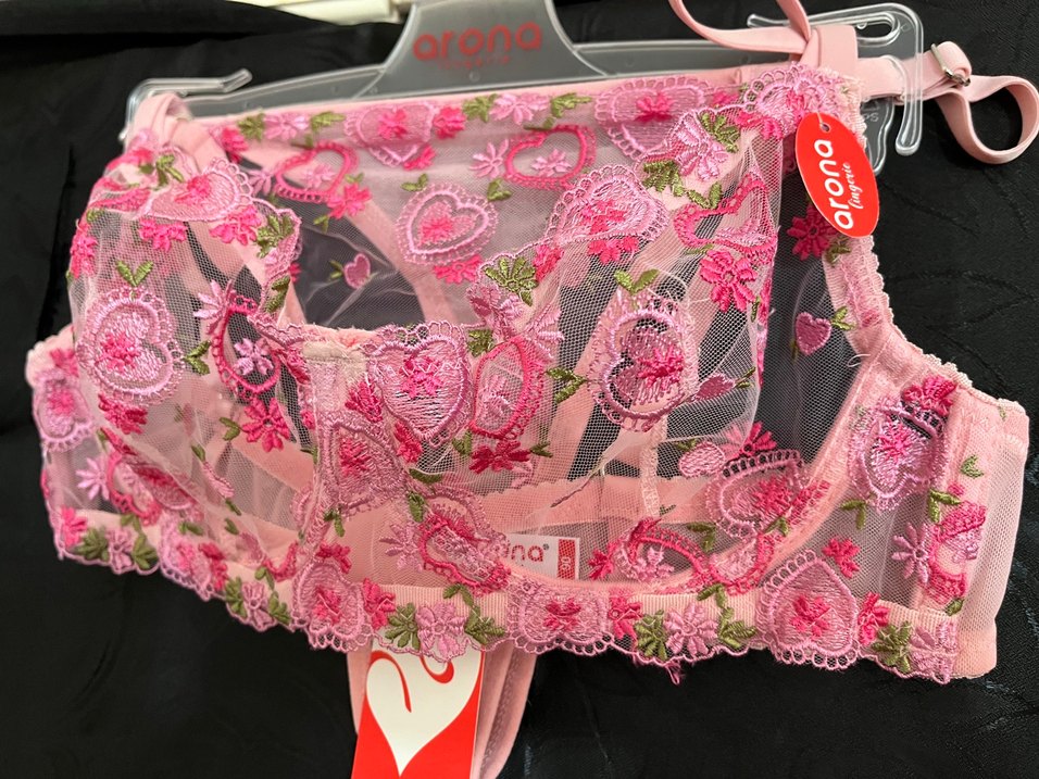 Pembe Nakışlı Bohem Mini Sütyen - Görsel 5