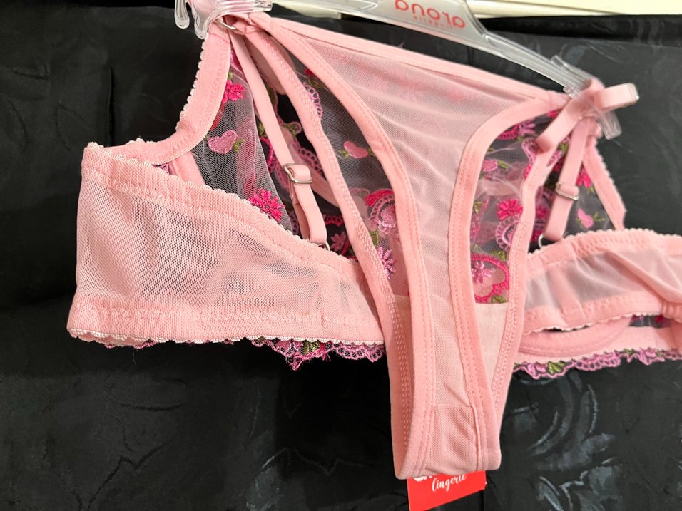 Pembe Nakışlı Bohem Mini Sütyen - Görsel 3