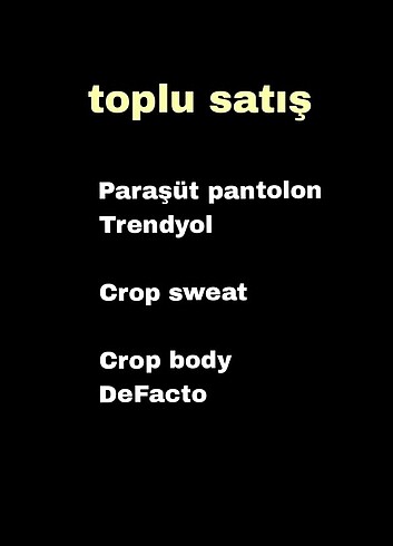 TOPLU SATIŞ