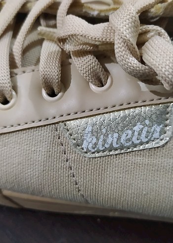 38 Beden Bej Bağcıklı Kadın Sneakers