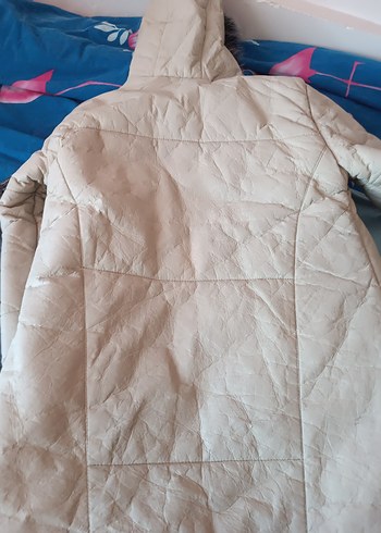 Kız çocuk 10 yaş uzun kürklü şişme mont - Görsel 4