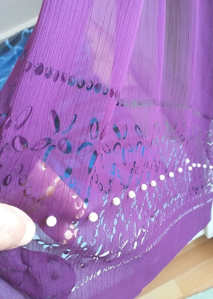 Şifon tül şal - Görsel 3