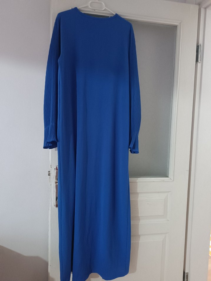 Diger Mavi Piliseli Uzun Elbise - Görsel 3