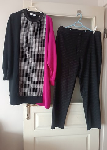 Kadın Pileli Kumaş Pantolon - Görsel 3