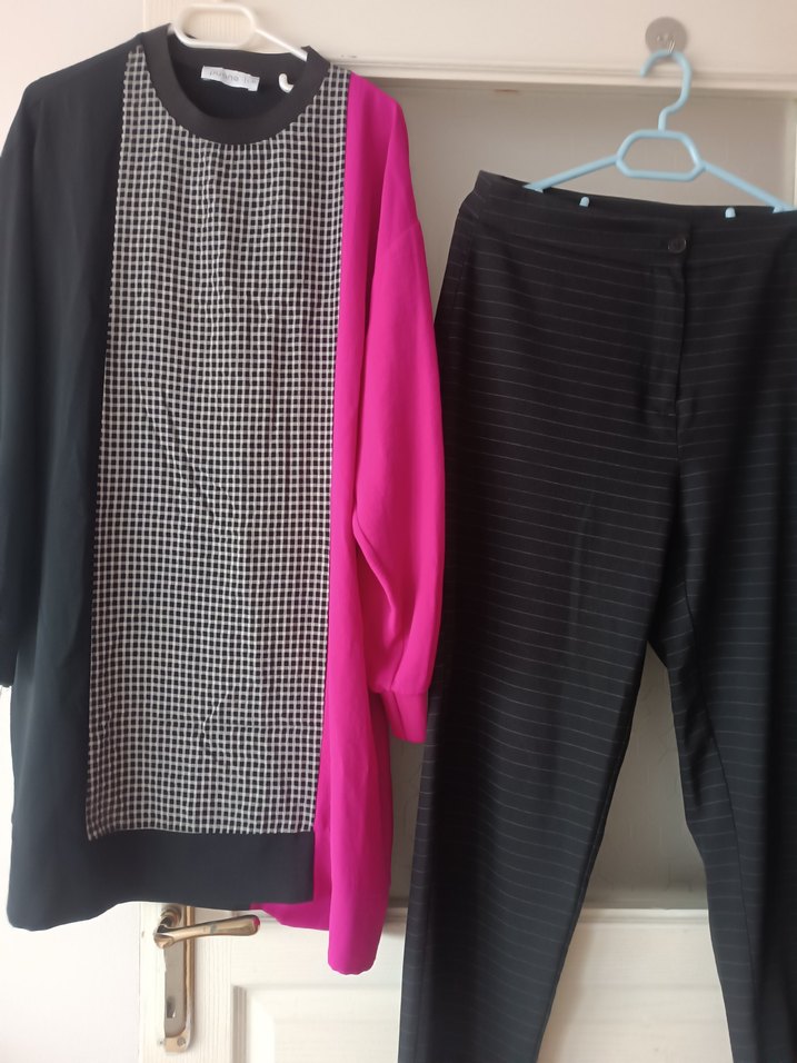 Kadın Pileli Kumaş Pantolon - Görsel 2