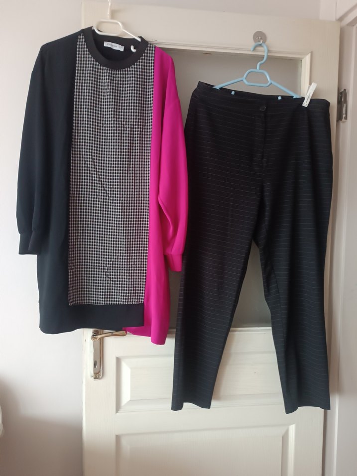 Kadın Pileli Kumaş Pantolon - Görsel 3