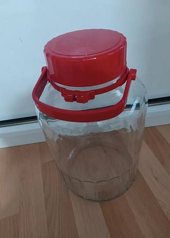 Kırmızı Kapaklı Cam Saklama Kabı - Görsel 2