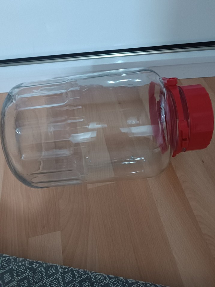 Kırmızı Kapaklı Cam Saklama Kabı - Görsel 3