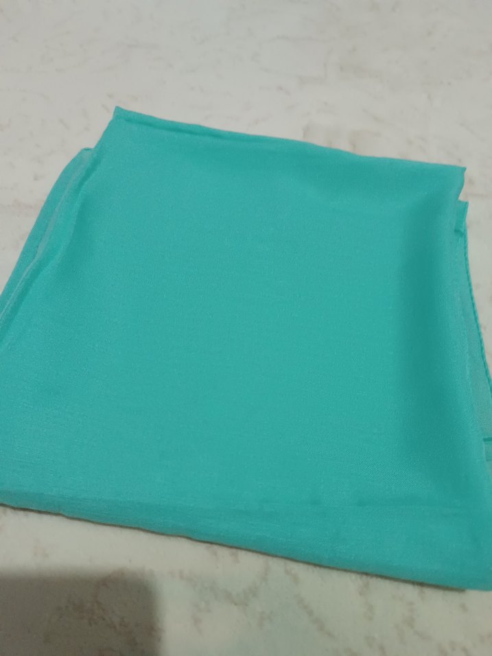 Turkuaz pamuk eşarp - Görsel 3