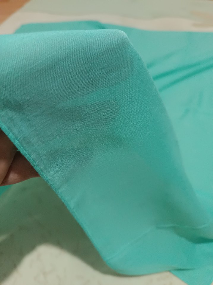 Turkuaz pamuk eşarp - Görsel 4