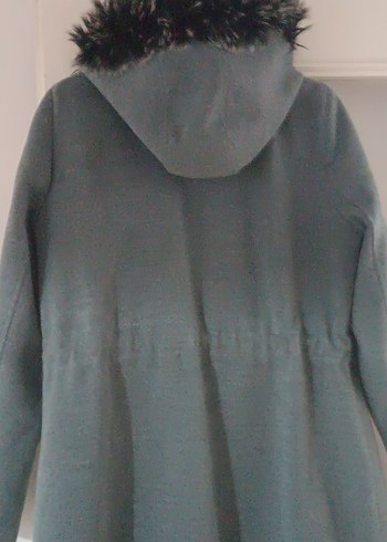 Gri Kadın Uzun Sıcak Kaban - Görsel 6