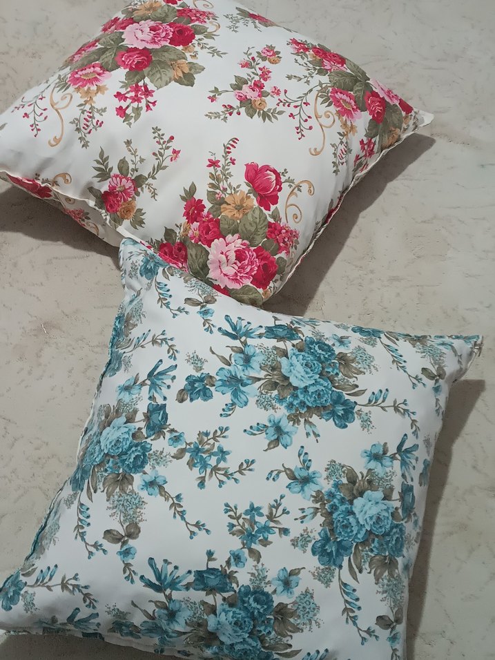 Çiçek Desenli Pastel Renkli Kırlentler - Görsel 5