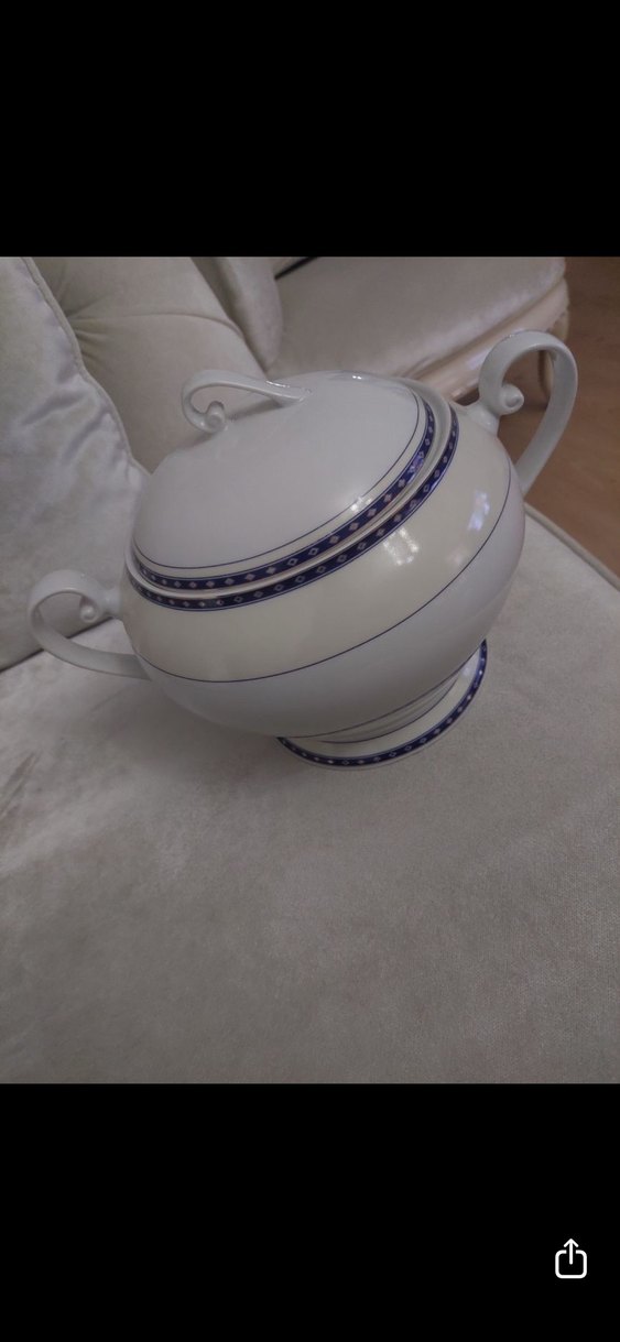 Beyaz Klasik Kapaklı porselen çorba tenceresi - Görsel 3