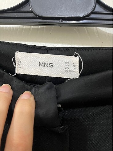 Mango saten şeritli klasik pantolon - Görsel 3