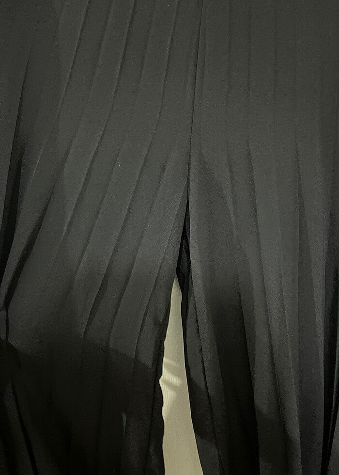 Mango pileli plazzo pantolon - Görsel 3