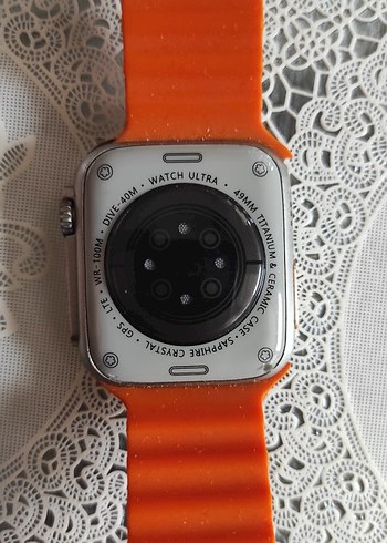 Turuncu Kayışlı Gri Akıllı Saat - Görsel 3