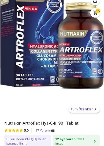 Nutraxin Artroflex Kollajen ve Hyaluronik Asit Tablet - Görsel 2