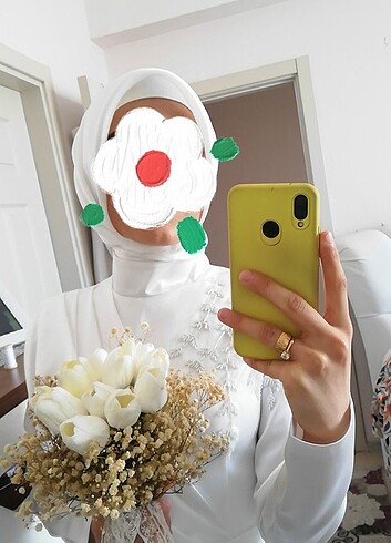 36 Beden beyaz Renk Nikah elbisesi