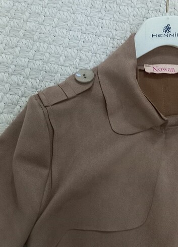 xl Beden camel Renk SÜĞET LİKRALI TRENÇ 