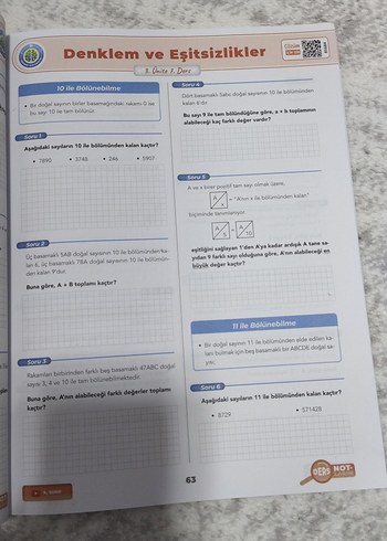 Beden 9. Sınıf Matematik Matbook Video Ders Kitabı