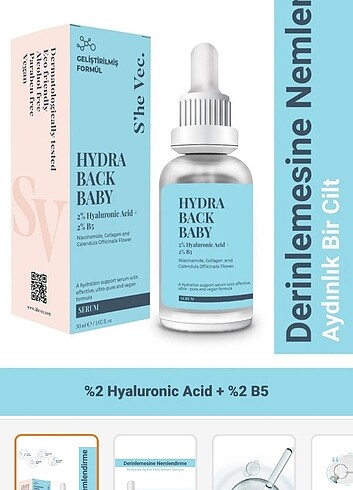 SHE VEC HYALURONİK ASİT SERUM