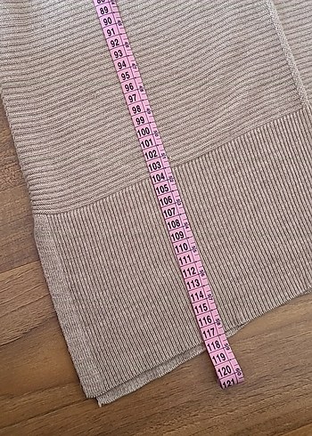 Bej Kadın Uzun Triko Kazak - Görsel 4