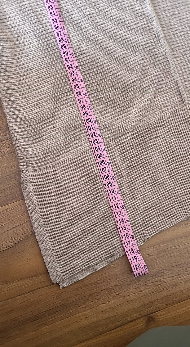 Bej Kadın Uzun Triko Kazak - Görsel 4