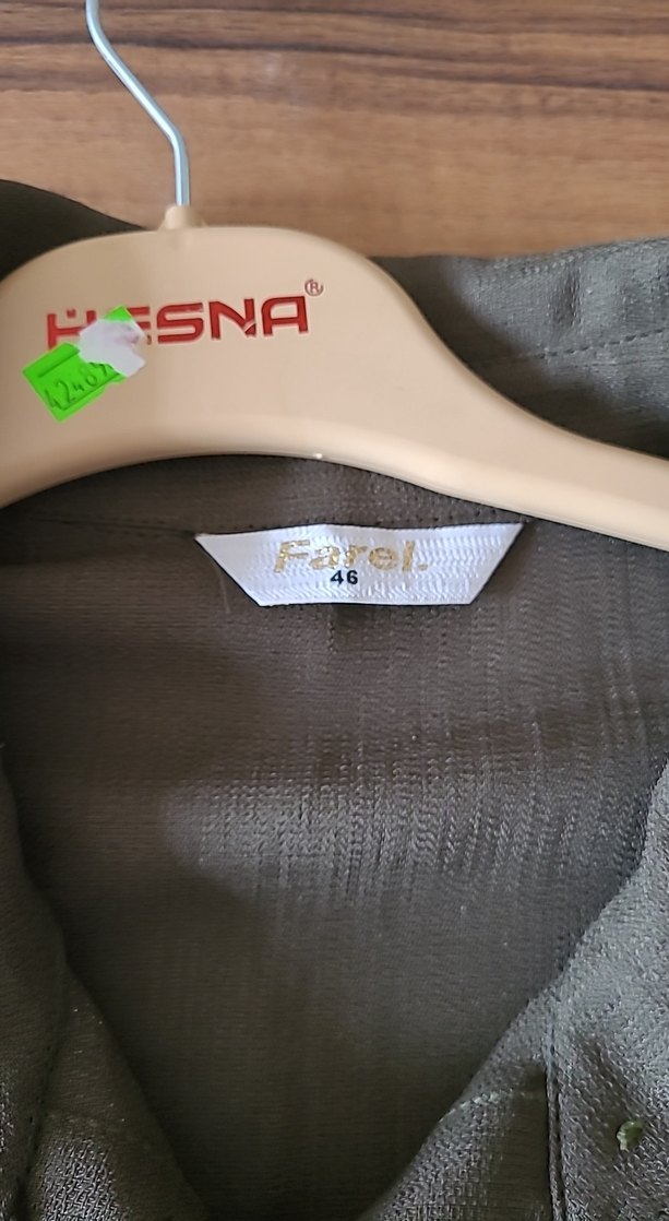 Kadın Haki Uzun Kollu Salaş Tunik - Görsel 3