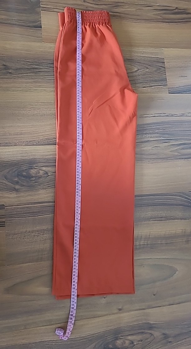 Kadın Kırmızı Rahat Kesim Uzun Kumaş Pantolon - Görsel 2