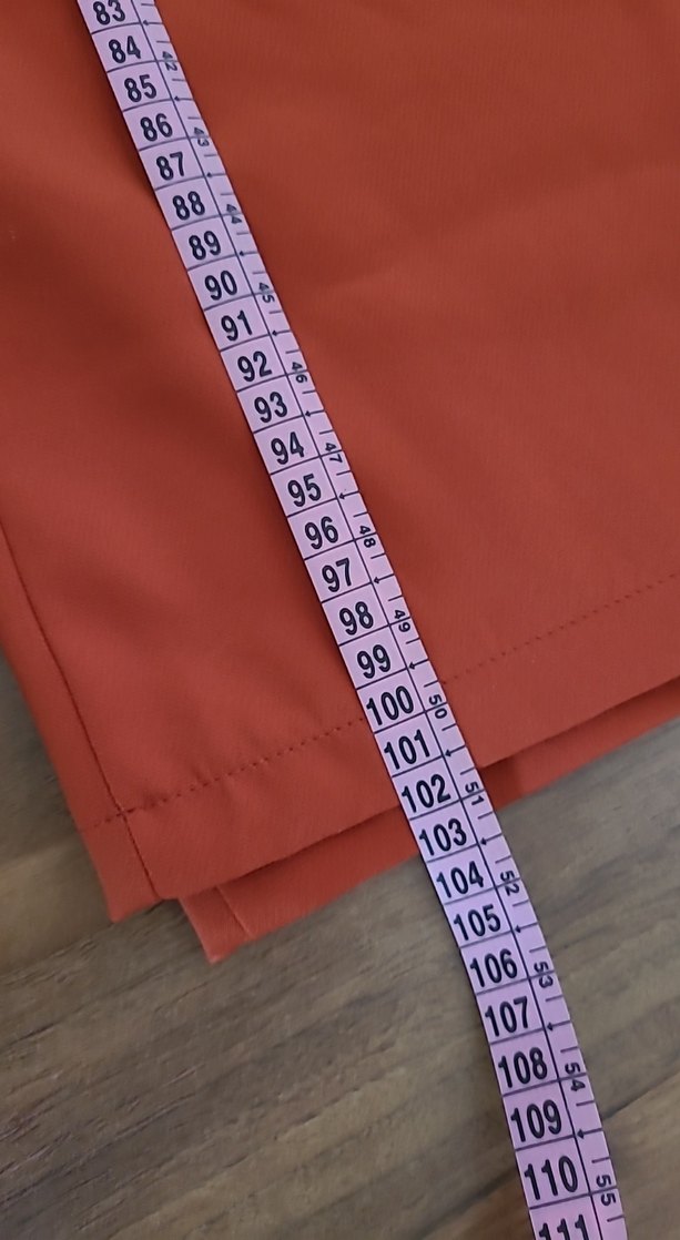 Kadın Kırmızı Rahat Kesim Uzun Kumaş Pantolon - Görsel 3