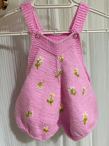 1 Yaş Beden Örgü bebek salopet