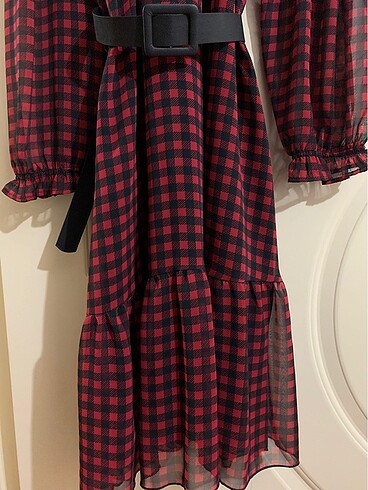 46 Beden bordo elbise